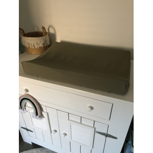 Aankleedkussen hoes rib groen