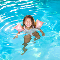 Zwembandjes zebra roze 2-6 jaar