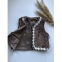 Gilet Velvet Bruin Bloemenkant