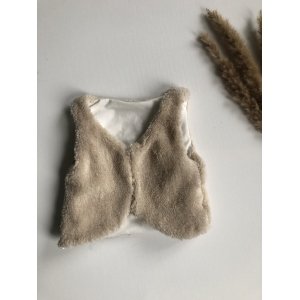 Gilet teddy beige