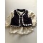 Gilet Velvet Paars Bloemenkant