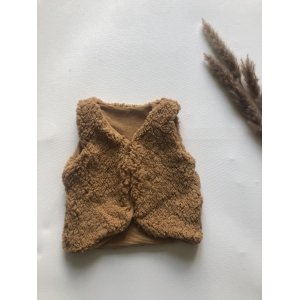 Gilet teddy mokka