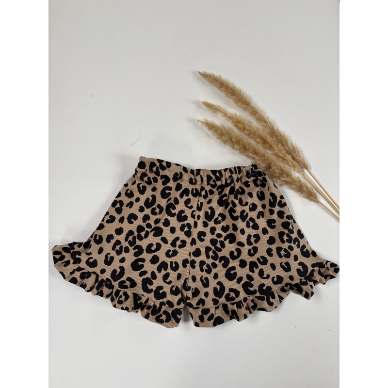 Short Clara Rib Panter Beige