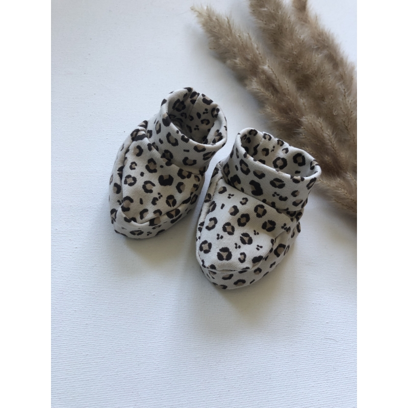 Slofjes Panter beige 